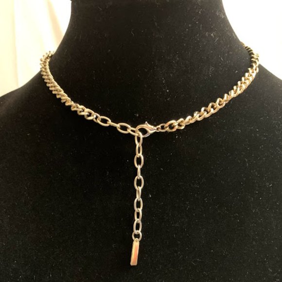 Sugar Fix Gold-Tone Circle Disc Adjustable Choker Necklace - Picture 2 of 4